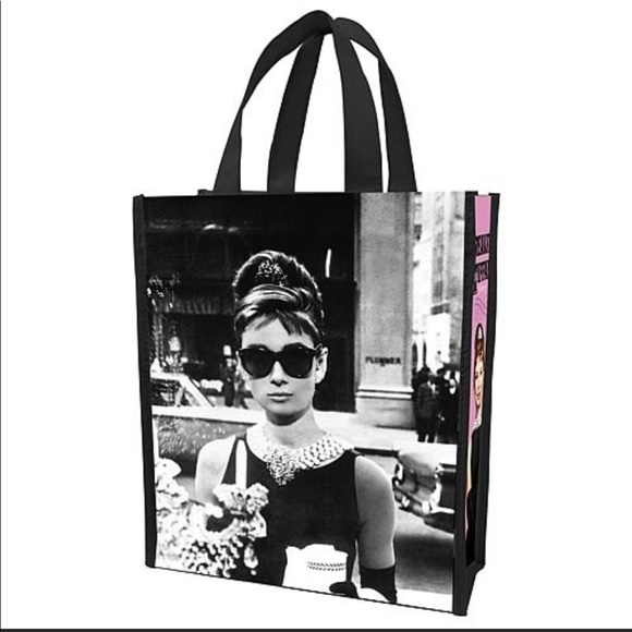 Breakfast At Tiffany’s Handbags - Breakfast at Tiffany’s Audrey Hepburn Small Reusable Shopping Tote NWT